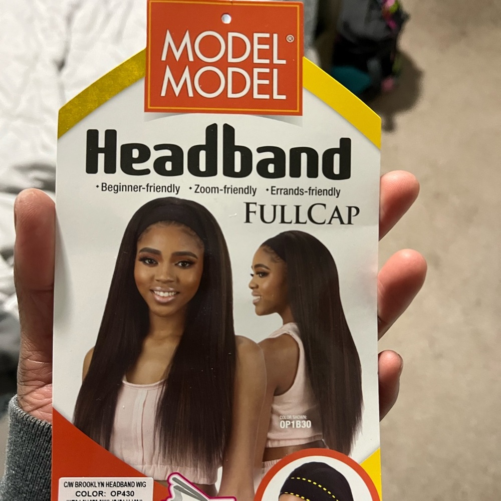 Model Model Brooklyn Headband Wig, Synthetic Full Cap Wig